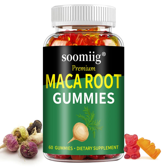 Maca Root Energy Gummies – Natural Vitality, Endurance & Motivation Support | Balanced Energy for Active Lifestyles (60 Gummies)
