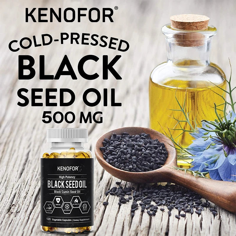 Organic Black Seed Oil Capsules – Cold-Pressed Nigella Sativa for Wellness, Skin, Hair & Immune Support