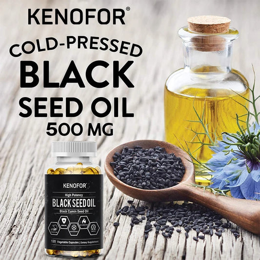 Organic Black Seed Oil Capsules – Cold-Pressed Nigella Sativa for Wellness, Skin, Hair & Immune Support