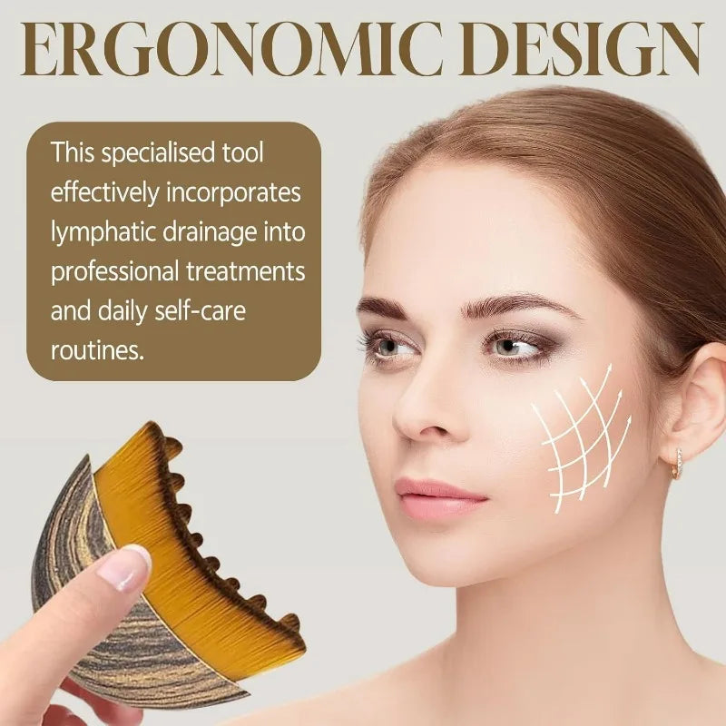 Lymphatic Facial Massage Brush | Ergonomic Jawline Sculpter