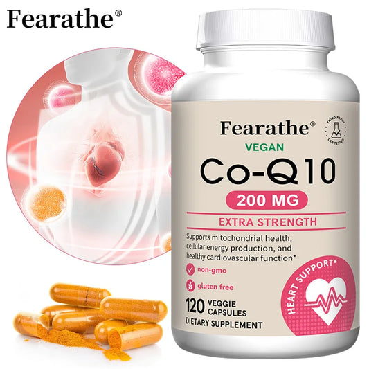 High-Absorption CoQ10 Capsules – Natural Coenzyme Q10 for Energy, Heart & Cellular Support (120 Softgels)