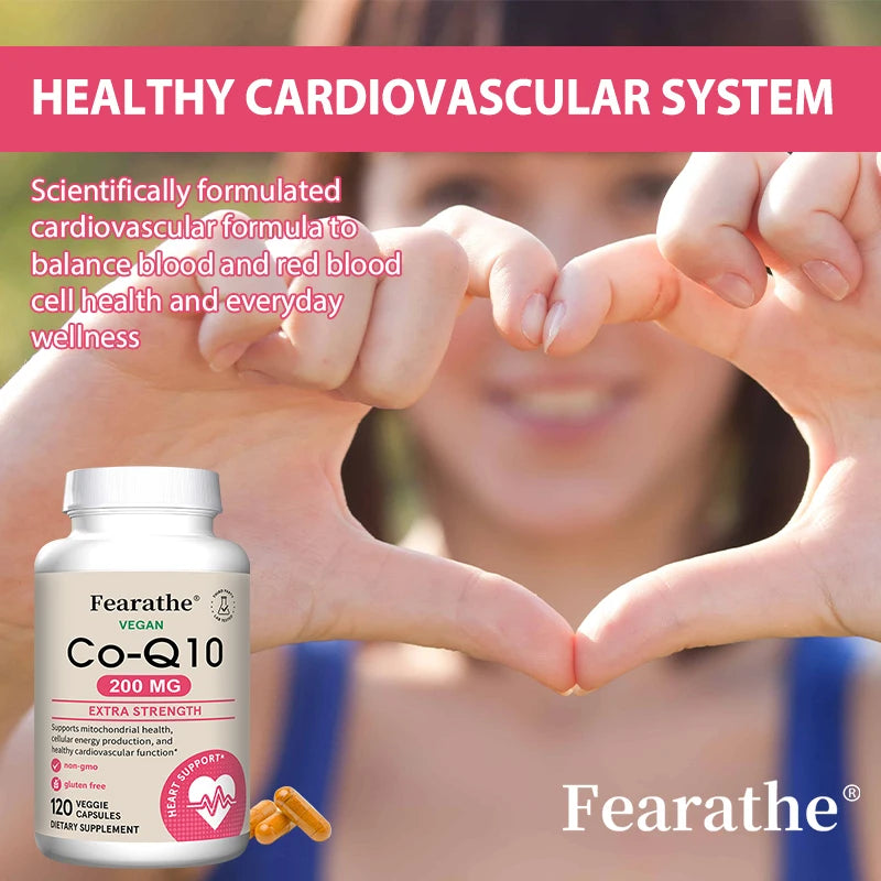 High-Absorption CoQ10 Capsules – Natural Coenzyme Q10 for Energy, Heart & Cellular Support (120 Softgels)
