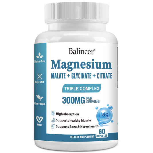 Magnesium Complex 300 Mg, Support Muscle, Nerves, Energy and Heart Health