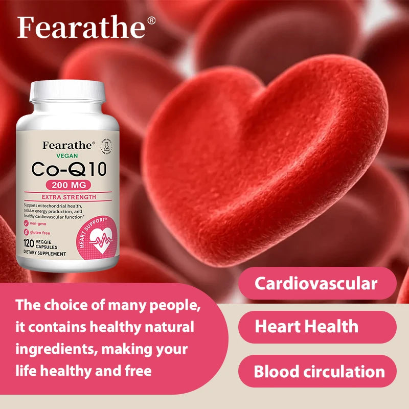 High-Absorption CoQ10 Capsules – Natural Coenzyme Q10 for Energy, Heart & Cellular Support (120 Softgels)