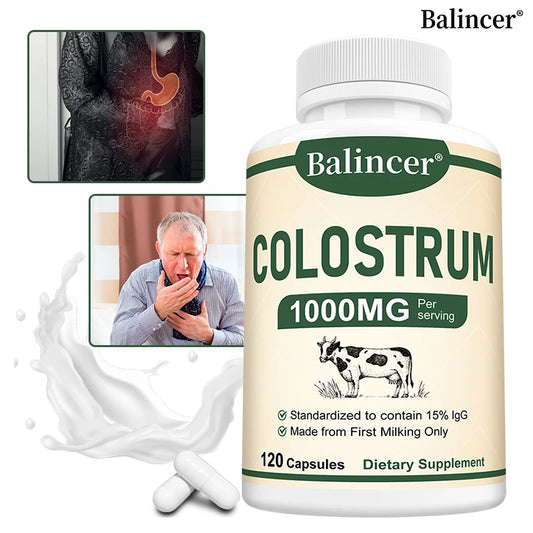 Premium Bovine Colostrum Capsules – Immune & Gut Health Support | Rich in Natural Vitamins & IgG Immunoglobulins (120 Capsules)