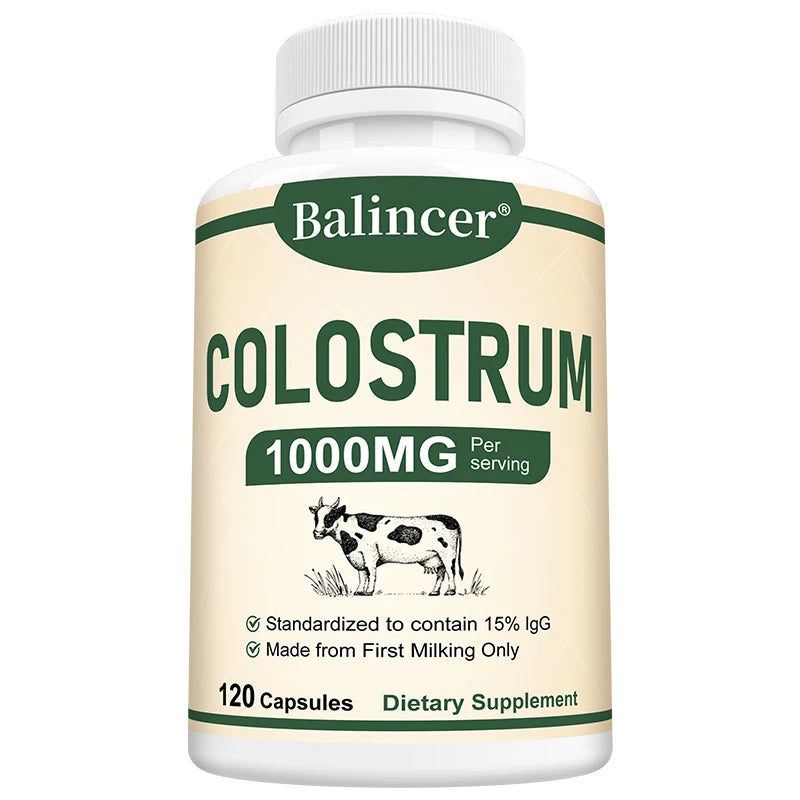 Premium Bovine Colostrum Capsules – Immune & Gut Health Support | Rich in Natural Vitamins & IgG Immunoglobulins (120 Capsules)