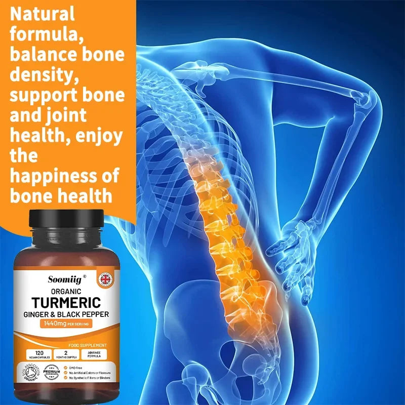 Organic Turmeric, Black Pepper Extract, Antioxidants, Supports joint health, flexibility and buffering, Balances blood sugar