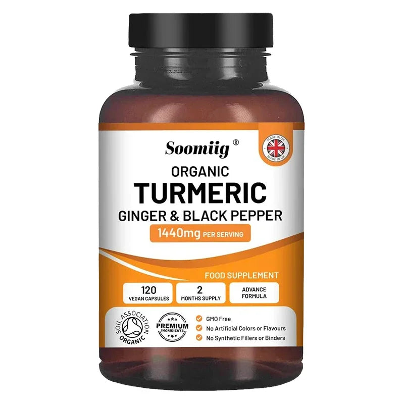 Organic Turmeric, Black Pepper Extract, Antioxidants, Supports joint health, flexibility and buffering, Balances blood sugar