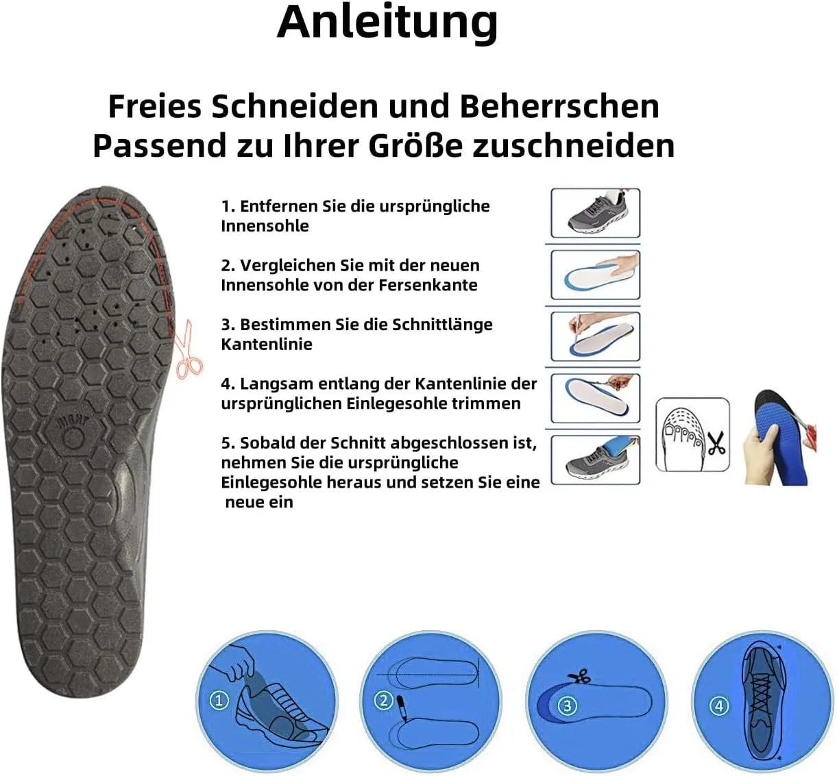 Acupressure Foot Insoles Magnetic Support