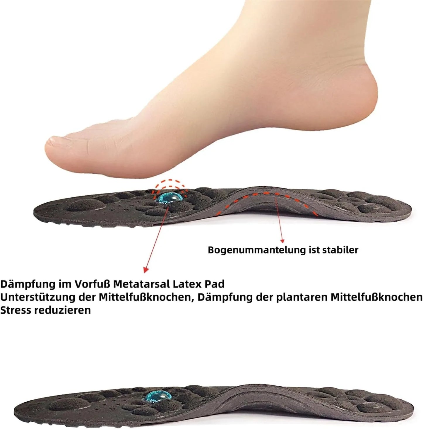Acupressure Foot Insoles Magnetic Support