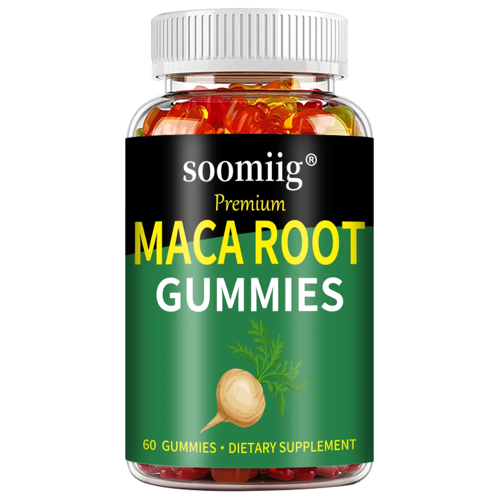 Maca Root Energy Gummies – Natural Vitality, Endurance & Motivation Support | Balanced Energy for Active Lifestyles (60 Gummies)
