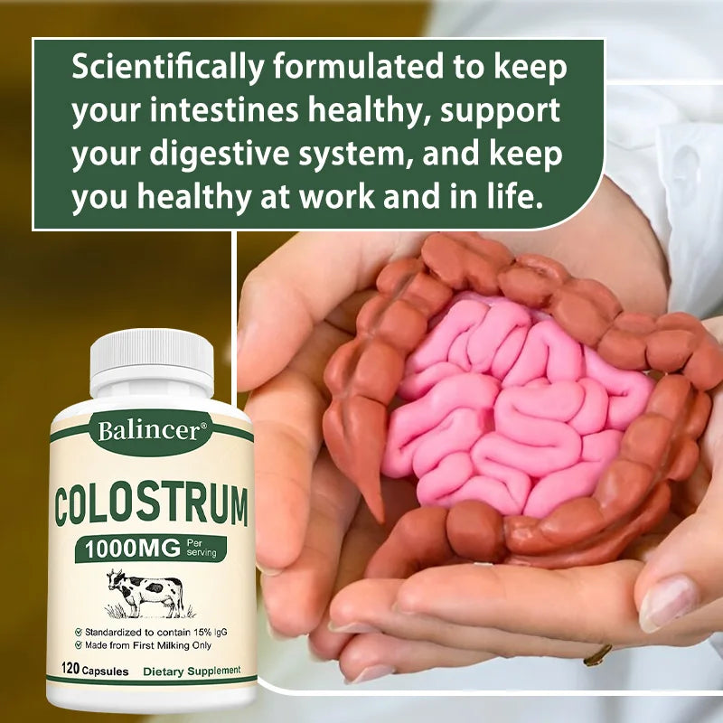 Premium Bovine Colostrum Capsules – Immune & Gut Health Support | Rich in Natural Vitamins & IgG Immunoglobulins (120 Capsules)