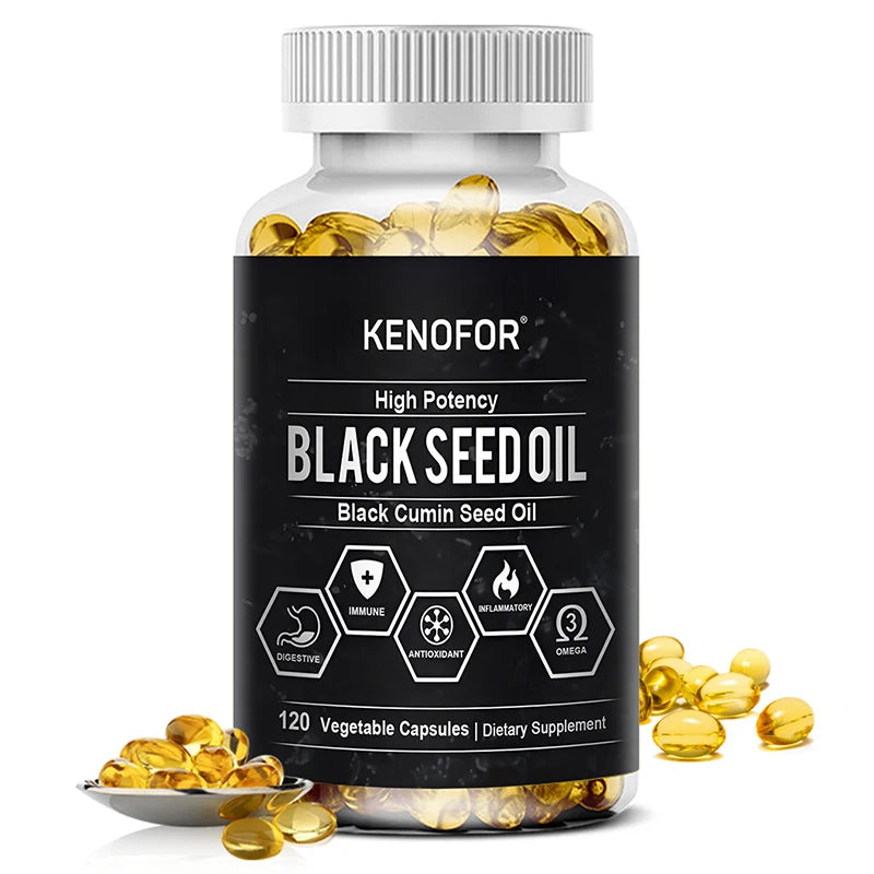 Organic Black Seed Oil Capsules – Cold-Pressed Nigella Sativa for Wellness, Skin, Hair & Immune Support