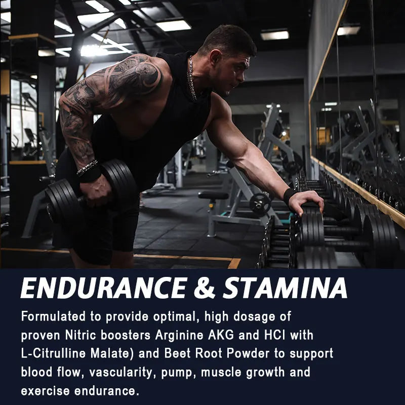 Daitea Men’s Energy & Endurance Capsules – Natural Beet Root Supplement for Strength, Stamina & Circulation Support | Muscle Performance, Non-GMO (60/120 Capsules)